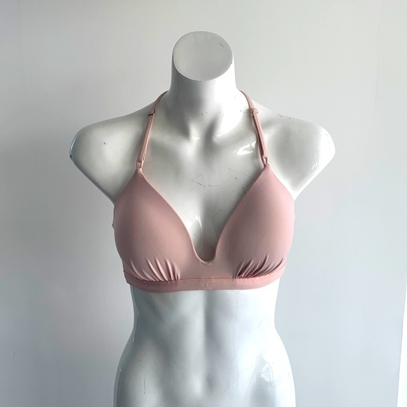 Athleta women’s light pink push-up bikini top, adjustable straps, size L - Picture 2 of 13